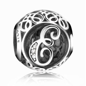 Pandora Initial Alphabet Character Letter E Charm